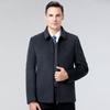Middle-aged and Elderly Dad Men's Double-sided Woolen Coat Grandpa Winter Coat Windbreaker Autumn and Winter Down