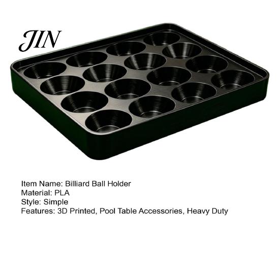Pool Ball Tray Billiard for 16 Balls, 3D Printed Raised Edge Holder Holder, Snooker Carrying Storage Tray, Table Accessories