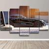 Без рамы, 5 шт., черный супер игровой автомобиль, современный HD, декоративные печатные холсты, постеры, настенные художественные картины, домашний декор для комнаты