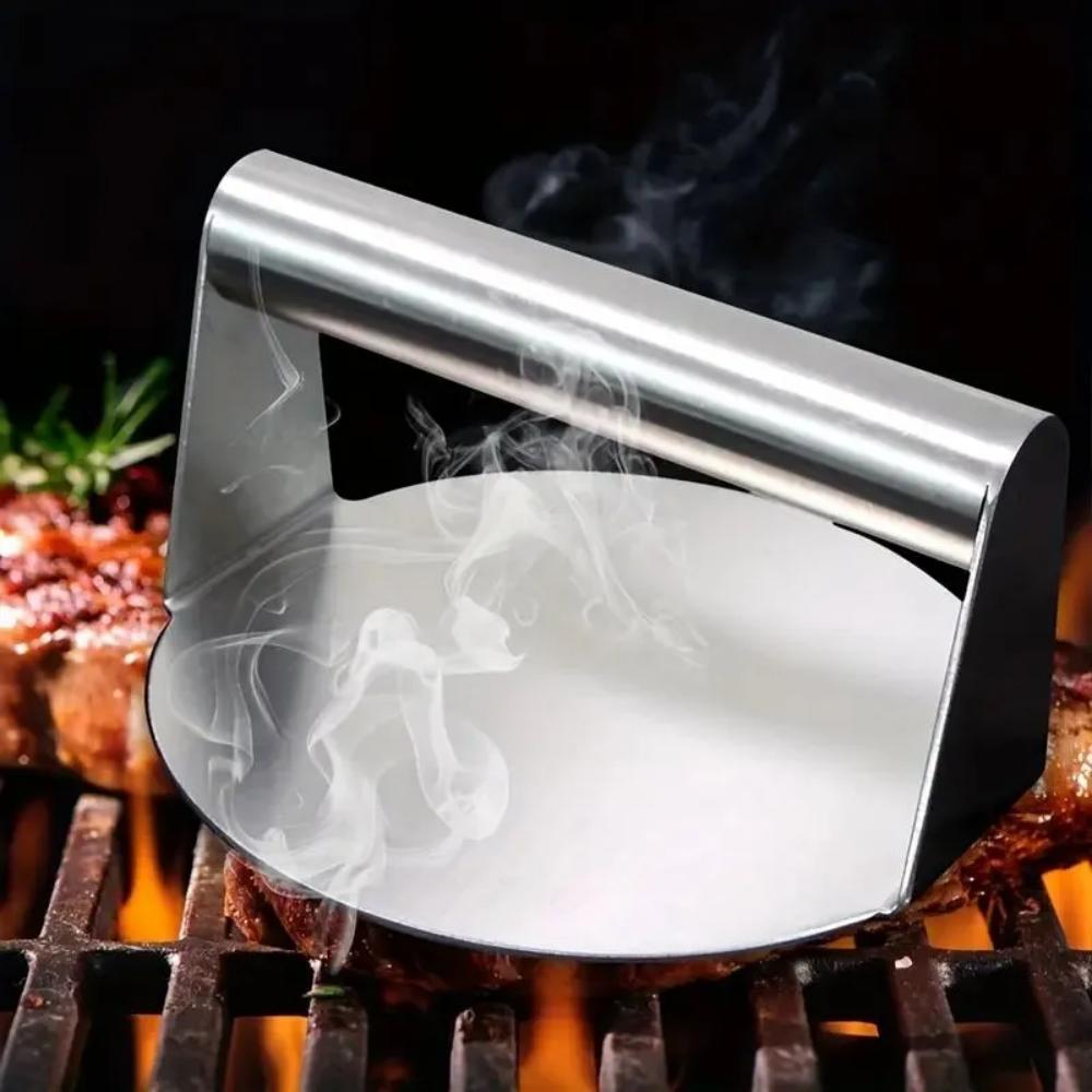 Kitchen Tools Health and Safety 304 Stainless Squid Pressure Plate Steel Hamburger Meat Press Round Square Hamburger Meat Press Meat Pressing Plate