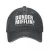 Классические бейсболки с логотипом Dunder Mifflin для мужчин и женщин, потертые джинсовые кепки с защитой от солнца, регулируемые головные уборы для офисных путешествий