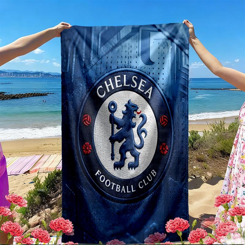Chelsea F.C Print Beach Towel, Versatile Lightweight Absorbent Beach Towel for Pool Surf Yoga Bathroom, Perfect Birthday Holiday Gift
