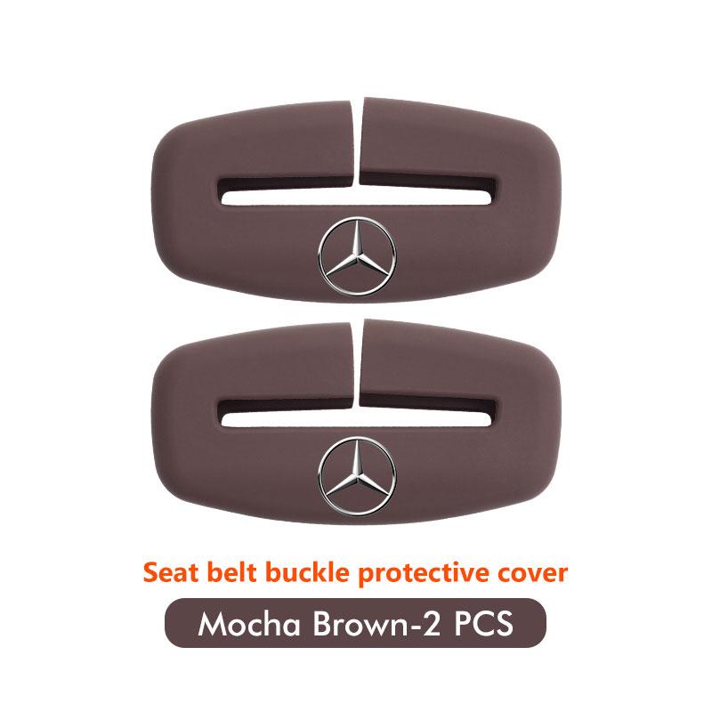 CQO1 Car Seat Belt Buckle Cover Anti Scratch Protector Interior Cover For Mercedes Benz CLK GLC W212 C200 C300 W203 W204 W205 W169