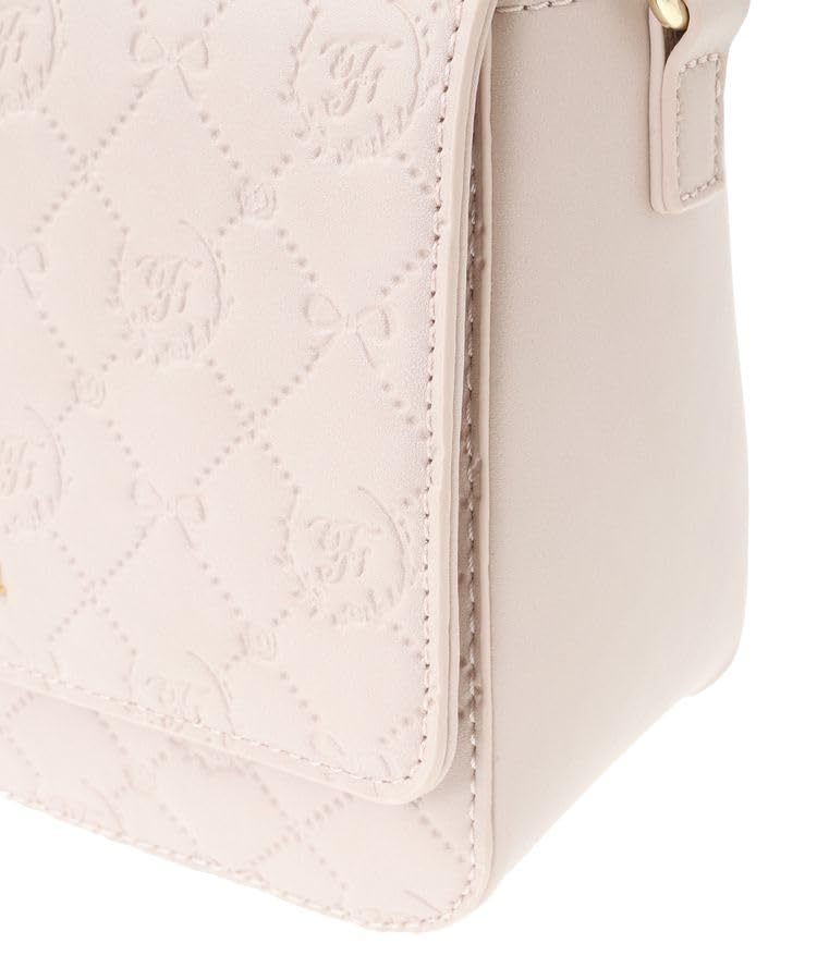 De Apparel Monogram Flap Shoulder Bag for Pink [Maison Fleur] Women,