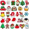 Cartoon Christmas Shoe Charms for Clogs Bubble Slides Sandals PVC Shoe Decorations Accessories For Teens