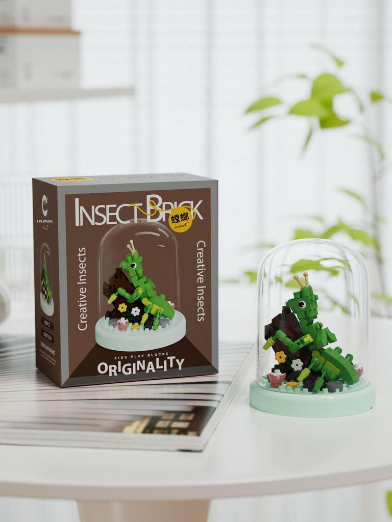 Серия «Насекомые приграничья»: Совместимый с Лего Сборный игрушечный бонсай с цветами для детей