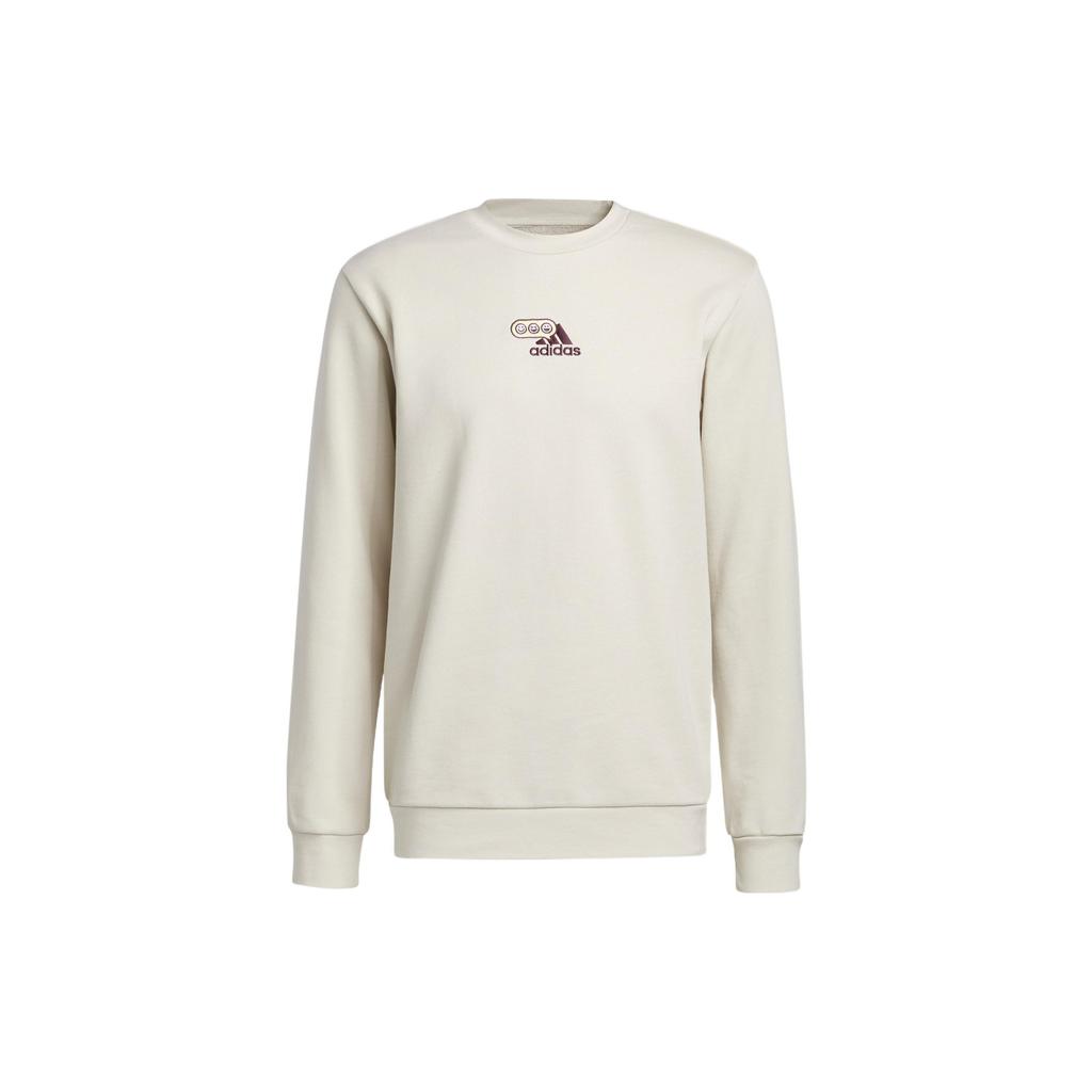 Adidas Opti G Sweat Logo Print Толстовка с круглым вырезом Мужские топы Белый HM2497