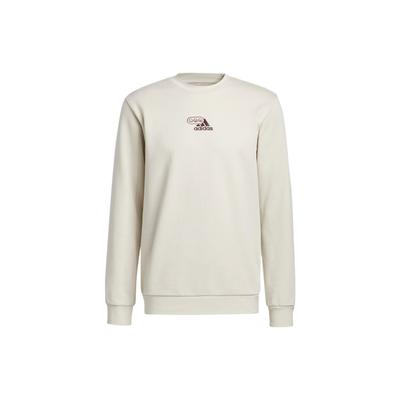 adidas Opti G Sweat Logo Print Толстовка с круглым вырезом Мужские топы Белый HM2497