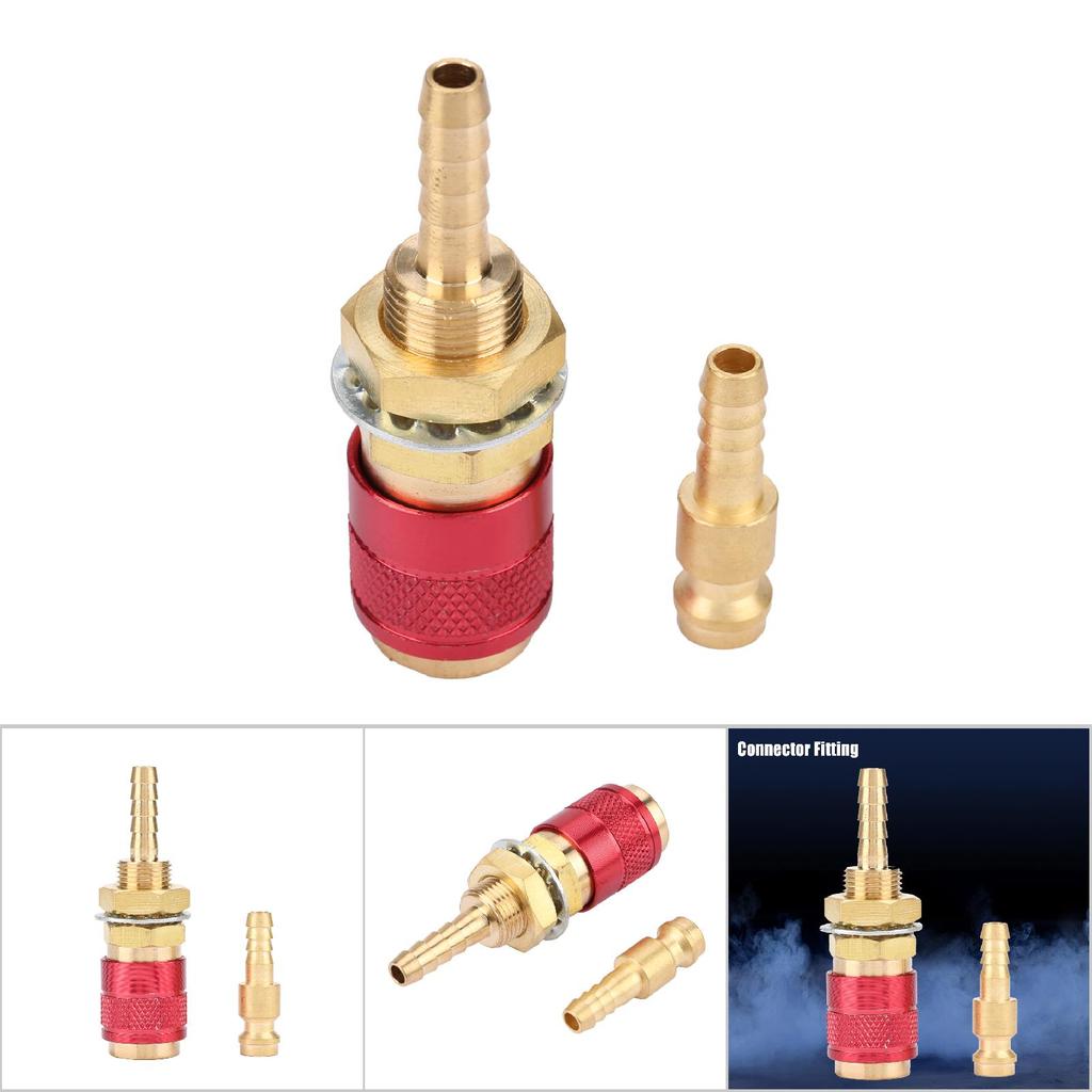 Быстроразъем M6 для газа и воды для MIG TIG сварочной горелки Фитинг для сварочной горелки Красный