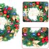 Рождественские венки для входной двери 19,7-дюймовый искусственный рождественский венок с подсветкой из 30 цветов