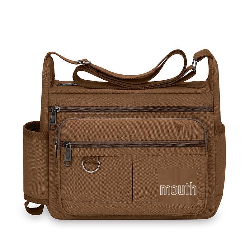 Мужская парусиновая сумка через плечо и на плечо - Повседневная дорожная сумка-мессенджер и рюкзак