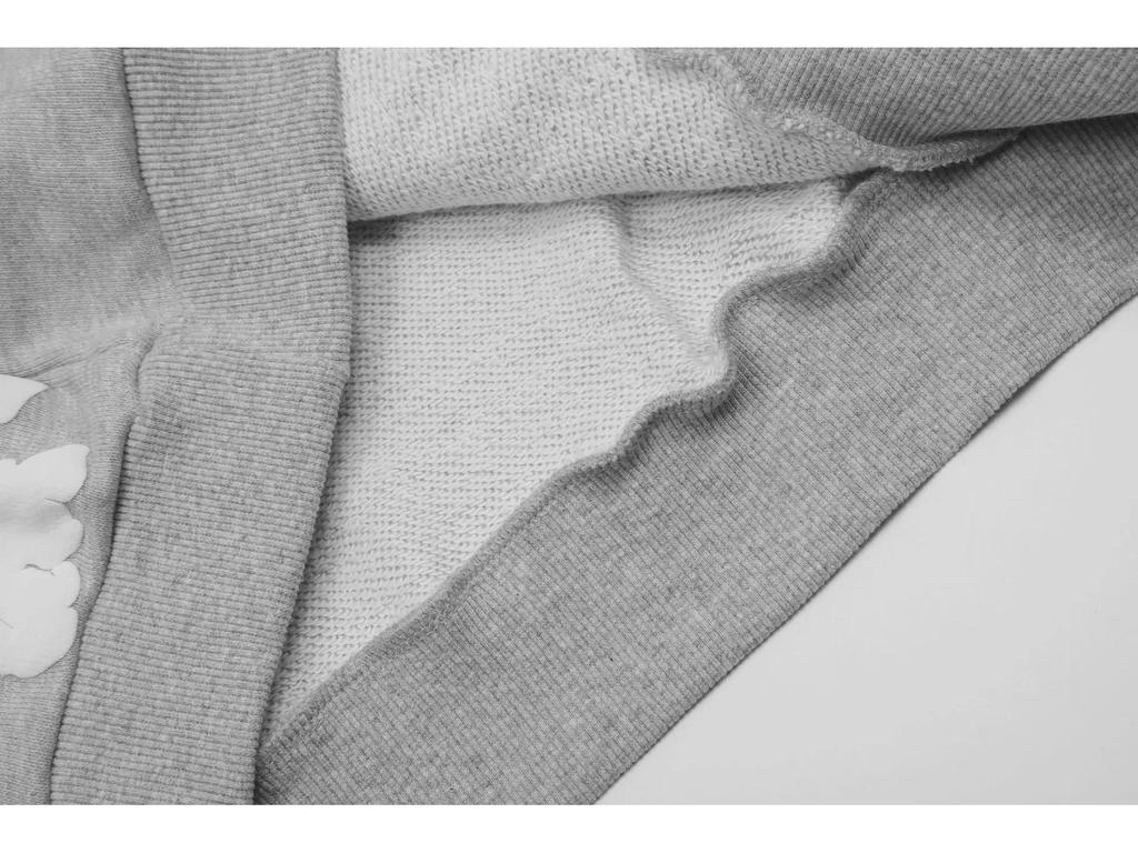 Men's Trendy Loose Fit Kanye-Style Kapok Foam Print Hoodie Suit