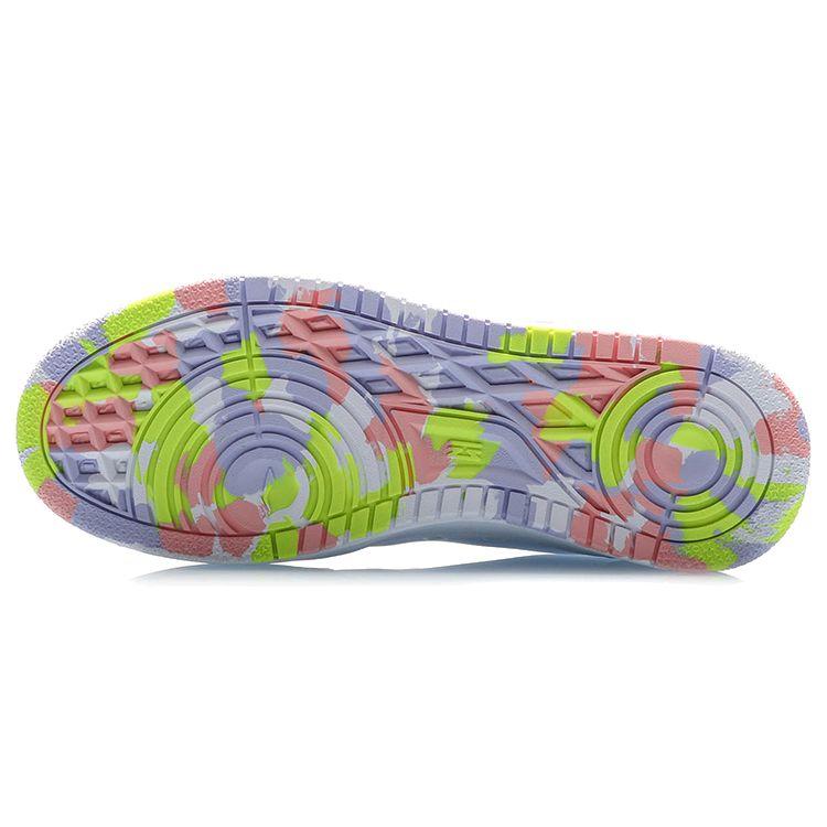 Li-Ning Non-Slip Lightweight Balance Wear-Resistant Low-Top Skate Shoes Women Sneakers White Purple AGCR342-1