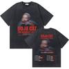 Washed Old Vintage Rapper Doja Cat Planet Her Graphic Tshirt Men Women Hip Hop Oversized Tees Short Sleeve Male Fashion Tshirt