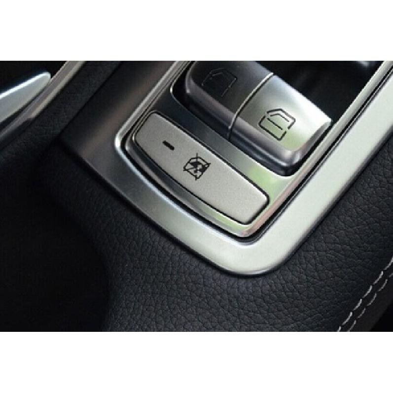 For Mercedes-Benz GLC 2016-19 Silver ABS Window Lock Lift Panel Trim Frame 4PCS