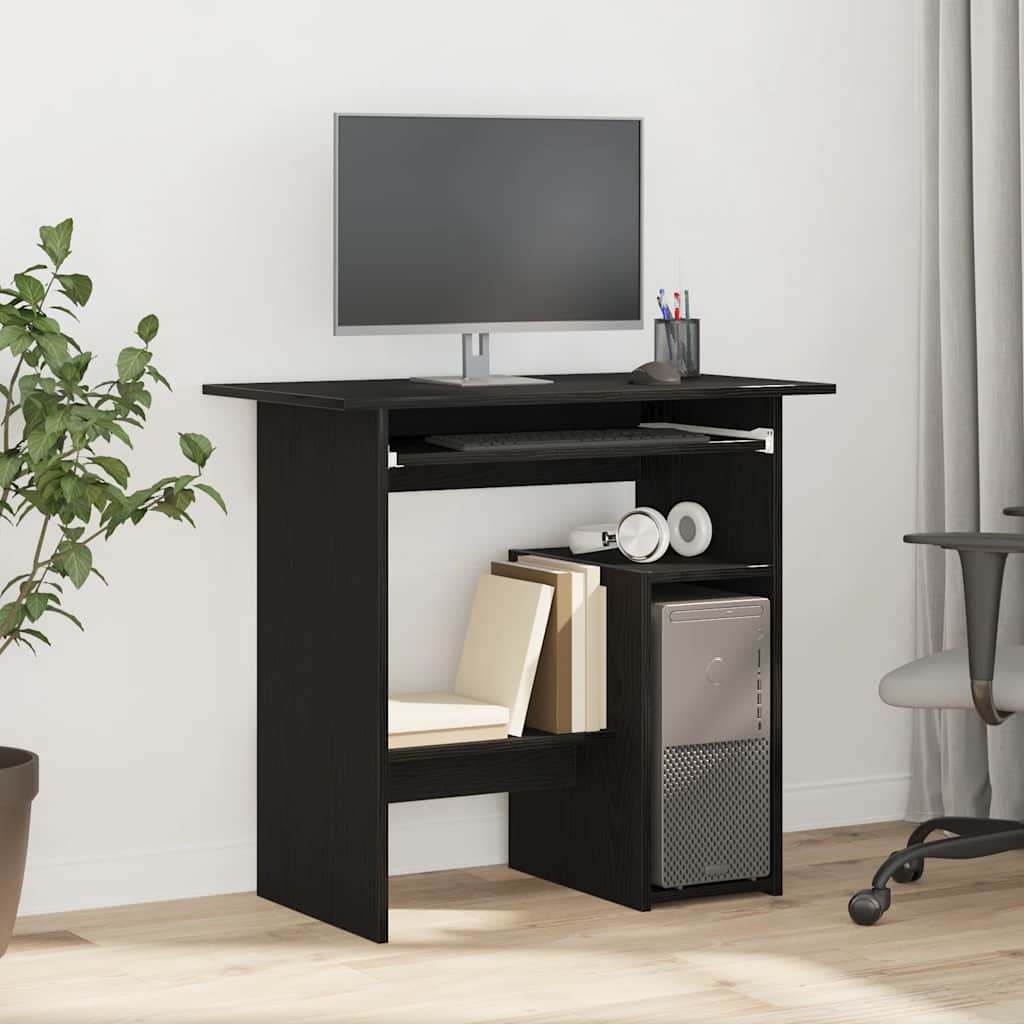 Desk Black Oak Effect 80 x 45 x 74 cm Engineered Wood