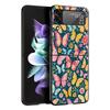 Butterfly Design Hard PC Phone Case For Samsung Galaxy Z Flip 7 6 5 4 Black Cover For Galaxy Z Flip 3 Foldable Shell Fundas Bags