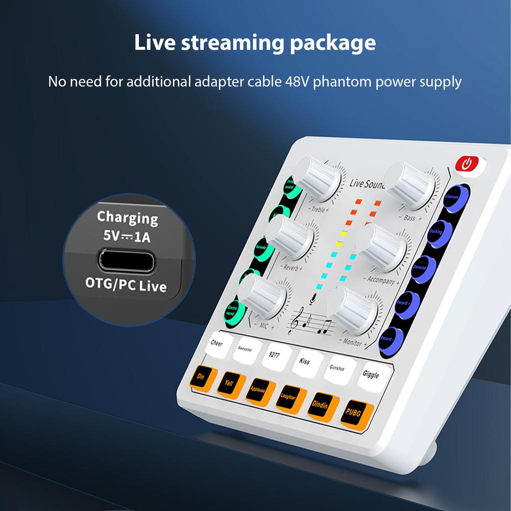 Комплект оборудования для подкаста: конденсаторный микрофон с картой живого звука. Микрофон для подкаста Plug and Play.