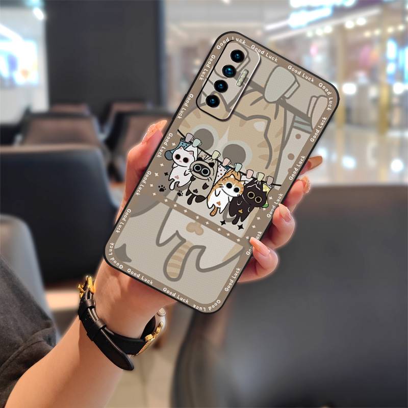 Прочный пылезащитный чехол для телефона Tecno Camon17P Противоударная задняя крышка Полная защита Ударопрочный Водонепроницаемый Силиконовый Мультяшный
