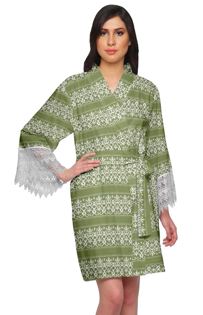 Moomaya Невеста Готовится Рубашка Хлопок Короткие Халаты Для Женщин Банный Халат