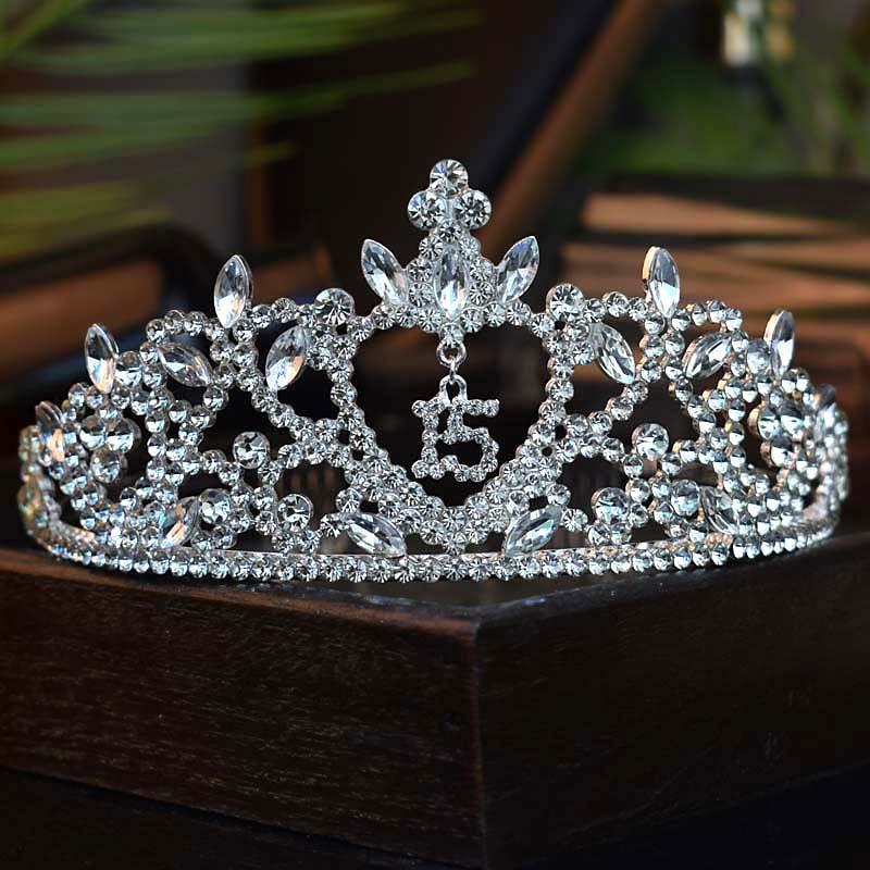 Европейские и американские модные повязки на голову Короны со стразами Короны принцессы на день рождения Головные уборы для вечеринки совершеннолетия Высокий уровень внешности