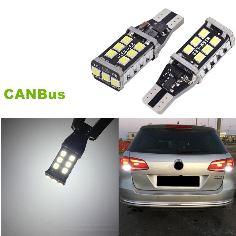 Для VW Passat B7 2 шт./лот CANbus без ошибок 2 шт./лот светодиодный резервный фонарь заднего хода