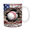 3D Football Hollow Wall Mug Ceramic Hot Fun Coffee Tea Mug Gift