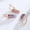 Dark Light Color Gradient Matching Purple Zircon Rings for Women Sparkling Personality Accessories