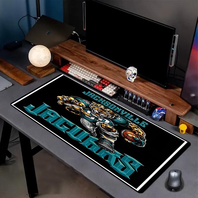 Jacksonville Jaguars Print Mouse Pad, Anti‑Slip Desktop keyboard Mat, for PC Laptop Gaming Working Daily Use, Cool Festival Birthday Gift