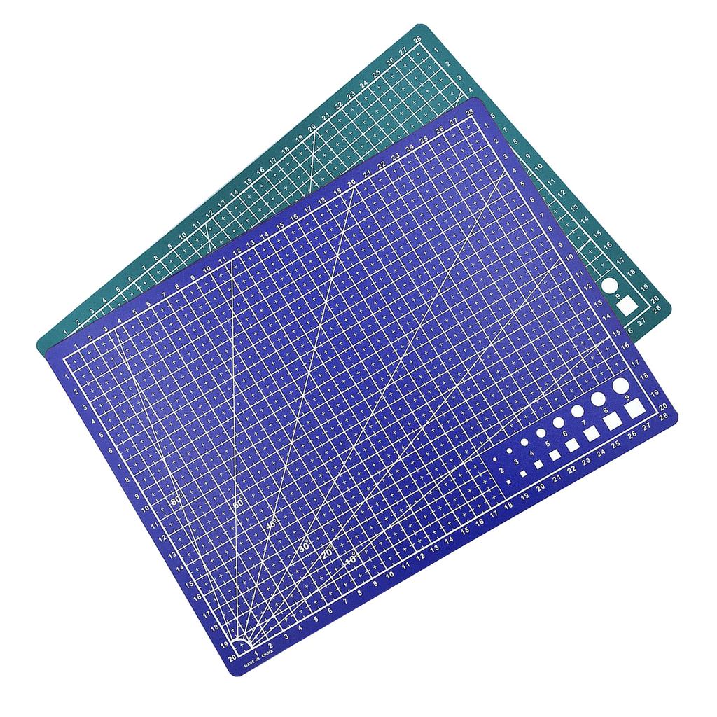 Режущий коврик А4 Односторонний Режущая доска Подложка для резки Инструмент для DIY с четкими сетчатыми линиями Углы для скрапбукинга Искусство и ремесло