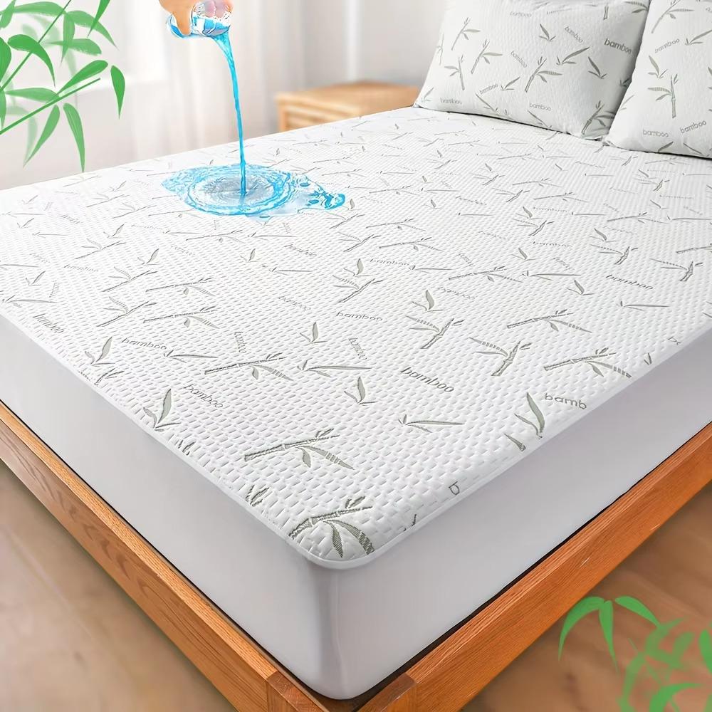 Waterproof Mattress Protector Breathable Fitted Bed Sheet Bamboo Fiber Mattress Cover Hotel