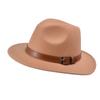 8444 Шляпа джаз с широкими полями для защиты от солнца, мужская шляпа западного ковбоя, цилиндр британского джентльмена