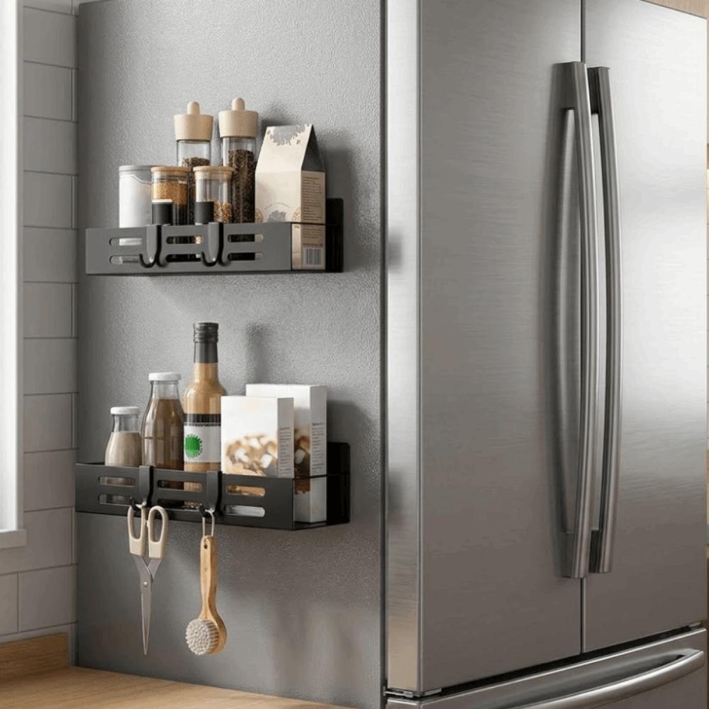 1/2PCS Iron Refrigerator Magnetic Shelf Large Capacity Refrigerator Rack Kitchen