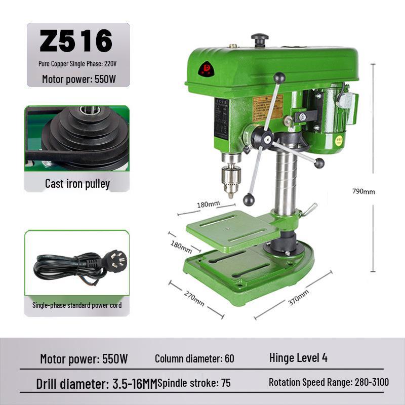 Deke Z516BC 16mm High Power 750W Bench Drill Press & Mill Machine
