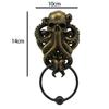 Halloween Vintage Cthulhu Statue Resin Octopus Knocker Door Home Decoration Accessories Octopus Skull Figurine Wall Pendant