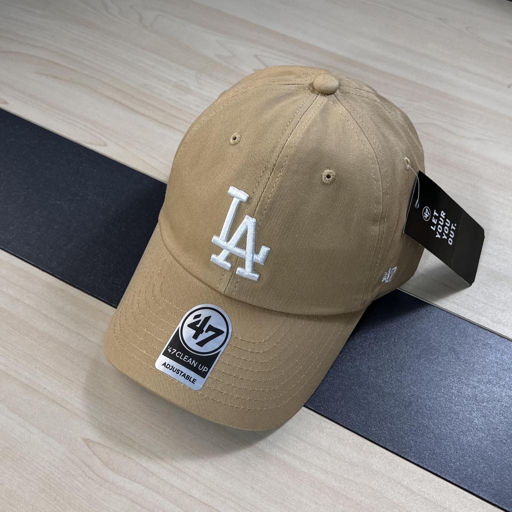Унисекс Бейсболка 47brand с мягким козырьком NY & LA, Хаки, Регулируемая, Летняя Модная