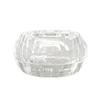 Crown Buddhist Altar Candle Holder, 2.5 inches, Clear Crystal, Stylish, Modern Buddhist Altar Accessories