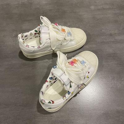 Ракушечная голова женская весна и осень новый студент толстая подошва обувь универсальная спортивная обувь женская граффити инс