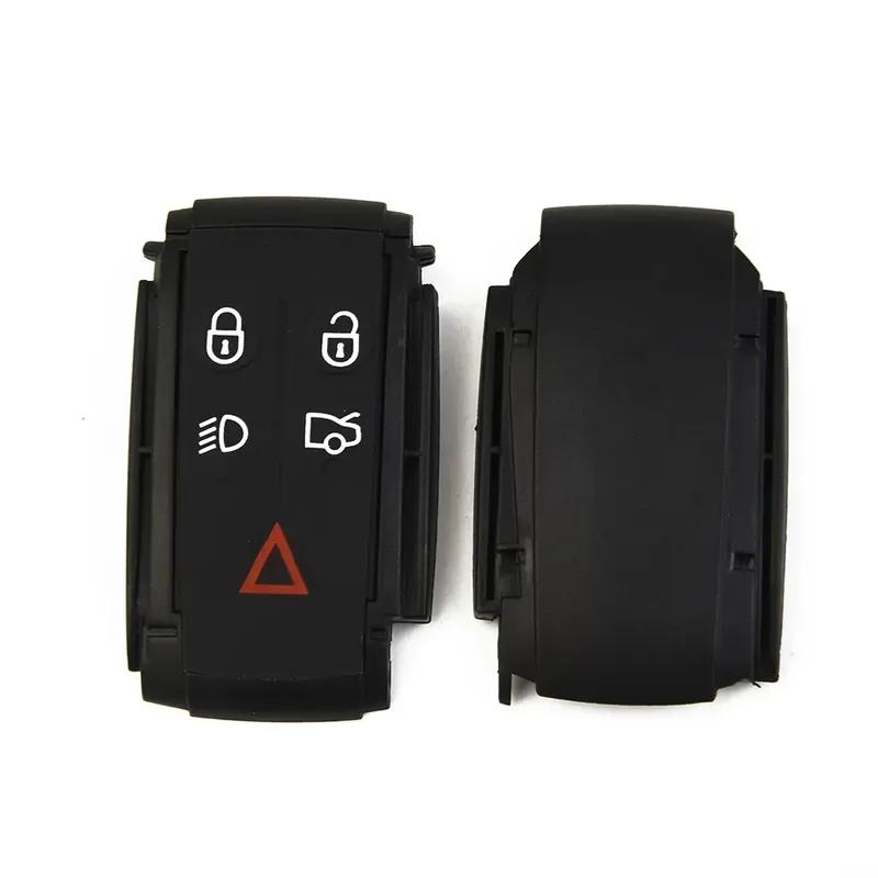 5 Button Remote Key Fob Case Cover Shell W/ Blade For Jaguar XF - X250 09-12 C2P17153 C2P17156 Black Key Accessories