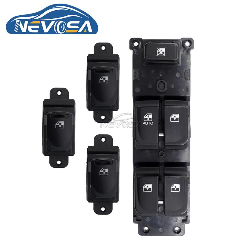 NEVOSA 93570-1J102 93580-1J002 Car Front Left Driver Power Window Control Switch Rear Button For Hyundai i20 2008 2009 2010 2011