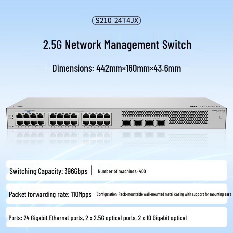 Huawei Kunling S210-24T4JX 24-Port Gigabit Web-Managed Switch