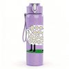 1PC Sheep Lamb Cute Simple Line Print 750ml Color Plastic Sports Water Bottle Leakproof Flip Straw Lid Suitable for Sports Office Home Use
