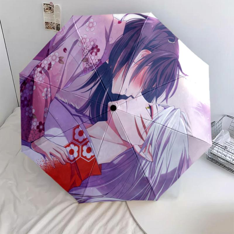 Inuyasha Vs Sesshomaru Automatic Umbrella - Suitable Travel Outdoor Portable Umbrella Birthday Gift Daily Essentials