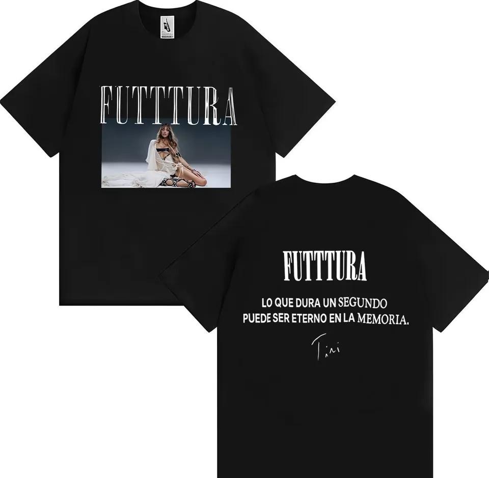 Tini Stoessel Futttura Tour 2026 Graphics 100cotton Unisex Shirt 2026 Summer New High Quality Unisexs Fashion Oneck Tshirt