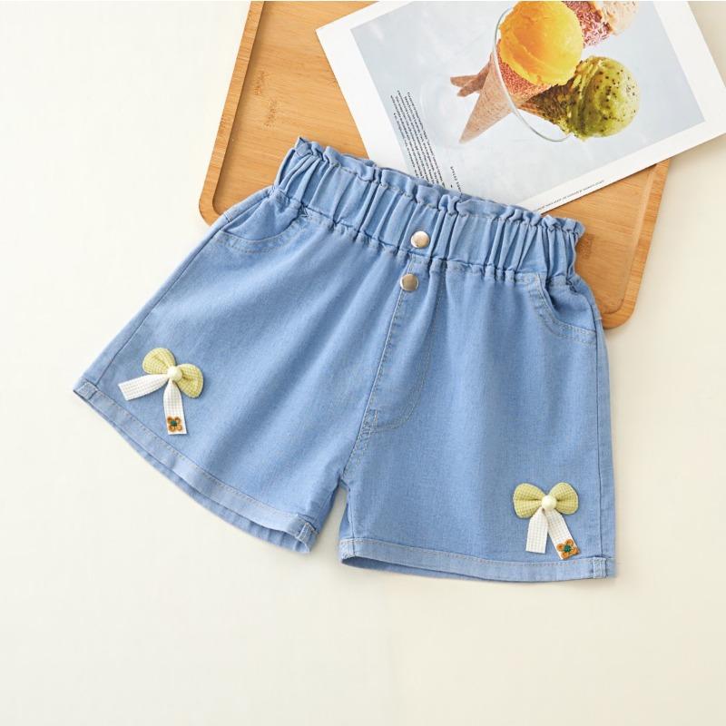 Шорты для девочек, летние, худые, для детей среднего и старшего возраста, свободные, детские повседневные шорты, для девочек на улице, джинсовые короткие брюки