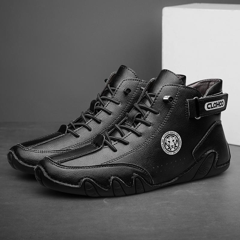 CLOHOO Кожаные Повседневные Кроссовки Мужские Модные Уличные Туфли Лоферы Удобная Обувь Роскошные Мужские Ботинки Новые