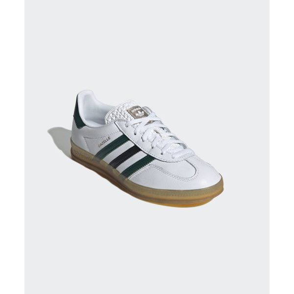 adidas Gazelle Indoor White Collegiate Green Женские кроссовки Cloud-White Core-Black IE2957