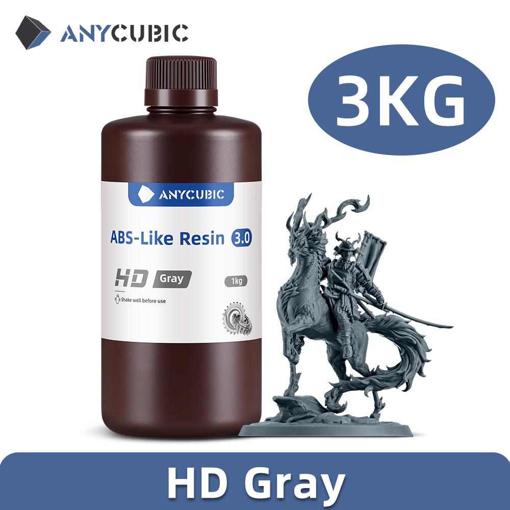 ANYCUBIC ABS-Like Resin 3.0 For LCD 3D Printer Highly Resilient Higher Accuracy with Lower Shrinkage Rate Minimal Odor Mono 4