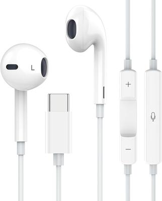 Оригинальные проводные наушники Звук Качество Гарнитура с HiFi Шумоподавление Чистый Удобный Эргономичный Без Пульта Громкости Компактный и Совместимый с Type-C