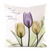Colorful And Simple Tulips Digital Printing Short Plush Pillow Covers Decorative For Car Sofa Office Cushion Cover Home Goods